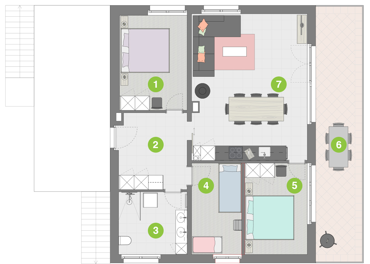 Plan Balkony Apartment